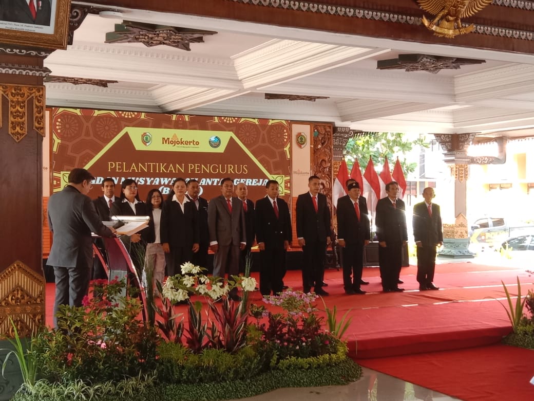 Suasana pelantikan Bamag Mojokerto.