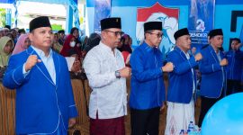 Suasana peringatan HUT ke-24 Partai Demokrat di Pamekasan yang di hadiri oleh Bupati dan Wabup Pamekasan.