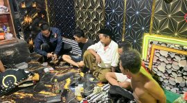 Polres Pamekasan saat mengamankan 4 orang terduga penyalahgunaan narkoba.