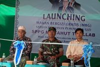 Suasana peresmian Dapur MBG SPPG Miftahut Thullab Gedangan, Kecamatan Kedungdung, Kabupaten Sampang.
