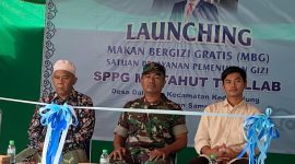 Suasana peresmian Dapur MBG SPPG Miftahut Thullab Gedangan, Kecamatan Kedungdung, Kabupaten Sampang.