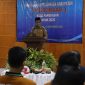 Bupati Pamekasan, kh Kholilurrahman saat membuka acara Musorkab Koni Pamekasan.