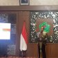 Mahfud MD saat menyampaikan orasi kebangsaan dan penegakan hukum di Pendopo.