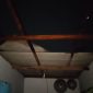 Atap rumah warga yang diterjang angin kencang.