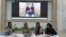 Polres Pamekasan saat memperlihatkan tersangka Curas Maut.