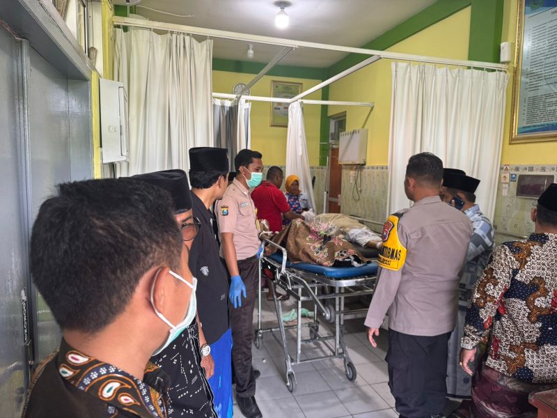 Kondisi korban laka tunggal saat berada di Puskesmas.