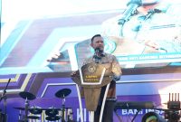 Founder BIP, Ali Zainal Abidin, saat memberikan sambutan di Lapas Kelas IIA Pamekasan.