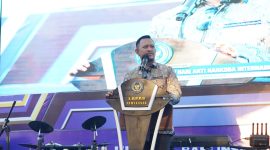 Founder BIP, Ali Zainal Abidin, saat memberikan sambutan di Lapas Kelas IIA Pamekasan.