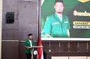 Foto Achmad Jadid Ketua PAC GP Ansor Tlanakan saat sambutan