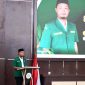 Foto Achmad Jadid Ketua PAC GP Ansor Tlanakan saat sambutan