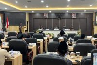 Suasana Rapat Paripurna DPRD Pamekasan bersama Bupati dan Wabup Pamekasan di Ruang Sidang.