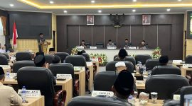 Suasana Rapat Paripurna DPRD Pamekasan bersama Bupati dan Wabup Pamekasan di Ruang Sidang.