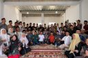 Keterangan foto: Pengasuh PPBU Tambakberas KH Abdurrozaq Sholeh (tengah) bersama jajaran pengurus IKABU usai menggelar silaturahmi dan konsolidasi sukseskan Muktamar ke-35 NU, di Graha IKABU PP Bahrul Ulum, Tambakberas, Jombang.