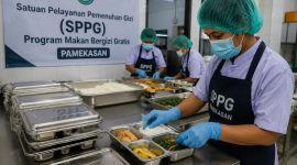Foto: Ilustrasi Pengemasan menu yang di sajikan oleh SPPG.
