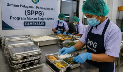 Foto: Ilustrasi Pengemasan menu yang di sajikan oleh SPPG.