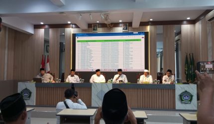 Suasana Rapat koordinasi tentang pengumuman Daftar Peserta Sementara (DPS) Tahap I.