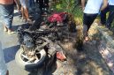 Kondisi Motor yang mengalami kecelakaan maut.