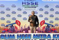 CEO PT Oil Erdindo Contraction, Bos HR saat menghadiri Forum HSSE Mitra Kerja Pertamina EP Zona 4 Tahun 2026 di Palembang. Forum yang digelar PT Pertamina EP Zona 4 bersama SKK Migas.