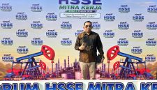 CEO PT Oil Erdindo Contraction, Bos HR saat menghadiri Forum HSSE Mitra Kerja Pertamina EP Zona 4 Tahun 2026 di Palembang. Forum yang digelar PT Pertamina EP Zona 4 bersama SKK Migas.