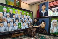 Lukisan yang akan dipamerkan di acara Muktamar ke-35 NU.