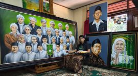 Lukisan yang akan dipamerkan di acara Muktamar ke-35 NU.