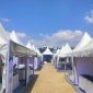 Tenda-tenda UMKM tampak terpasang untuk menyambut Muktamar ke-35 NU.