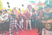 Pelepasan peserta JJS Central 88 di Selatan Monumen Arek Lancor.