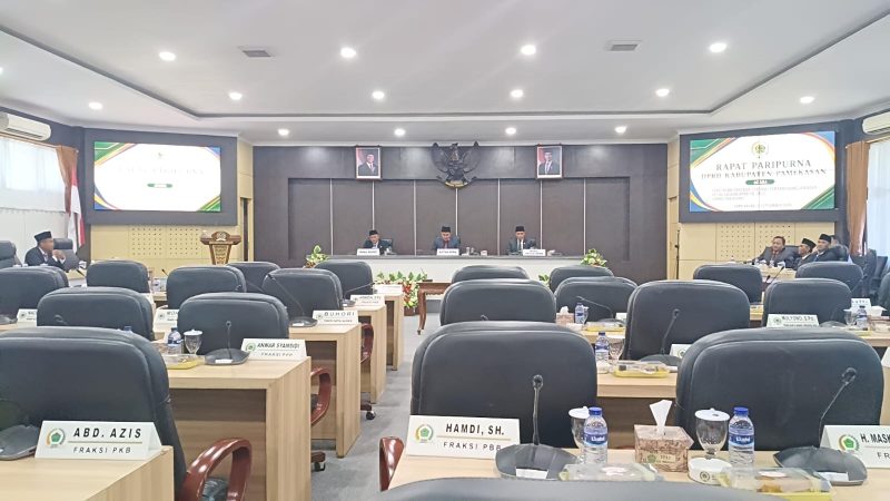 Suasana Rapat Paripurna DPRD Pamekasan.