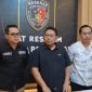 Kasatreskrim Polres Pamekasan AKP Yoyok Hardianto (tengah) pimpinan Konferensi Pers.