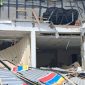 Kondisi Gedung Indomaret di Jalan Raya Desa Panaan, Pamekasan.